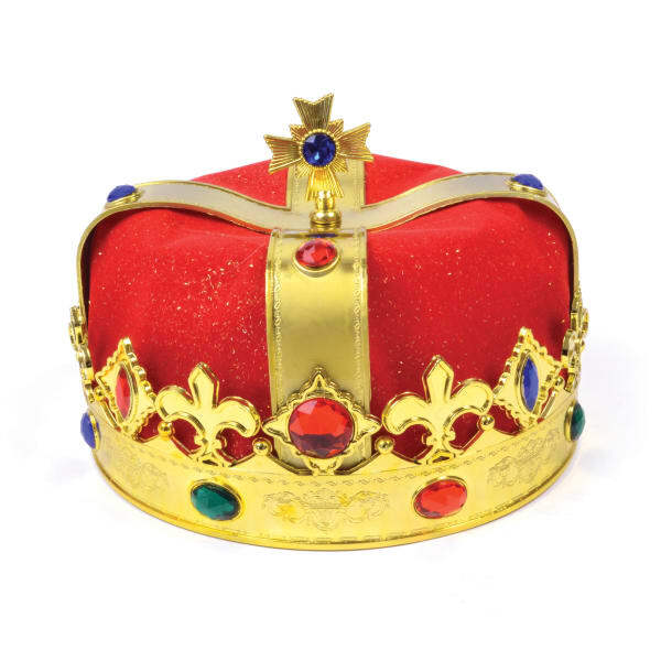 Bristol Novelty Unisex Faux Gem Kings Crown