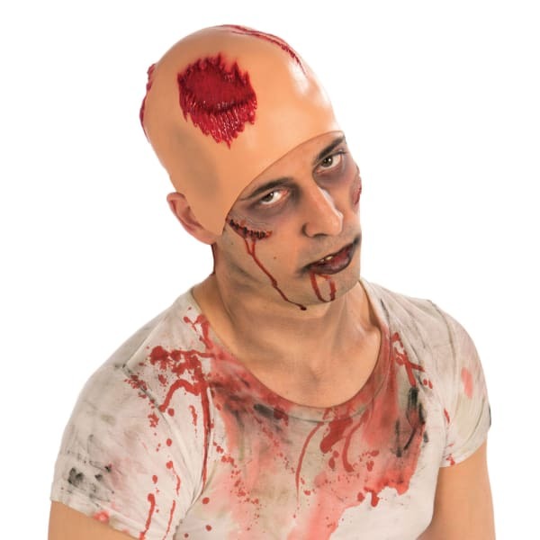 Bristol Novelty Adults Bloody Bald Cap