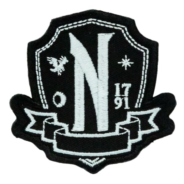 Wednesday Nevermore Academy Crest Iron On Patch