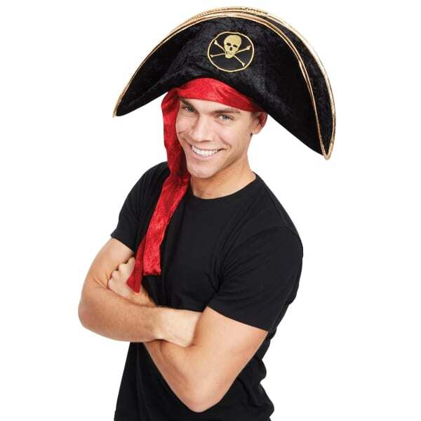 Bristol Novelty Unisex Deluxe Velvet Pirate Hat