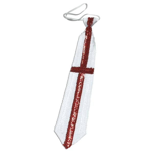 Bristol Novelty Adults St George Sequin Tie