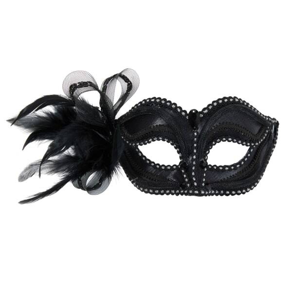 Bristol Novelty Black Eyemask With Side Decoration