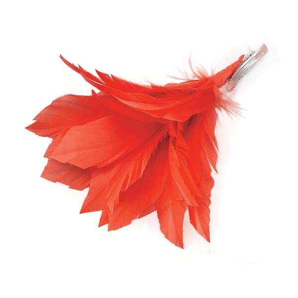 Bristol Novelty Black Feather Flower Clip