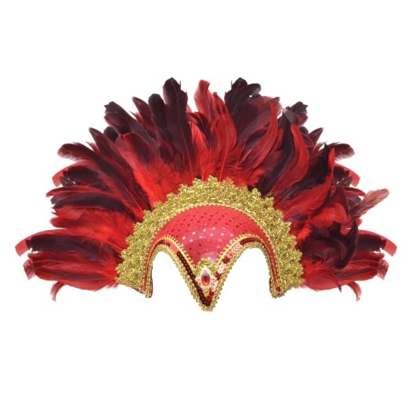 Bristol Novelty Womens Jewel Plume Feather Helmet