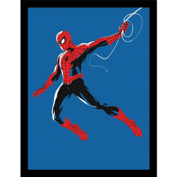 Spider-Man Web Line Framed Poster (40cm x 30cm)