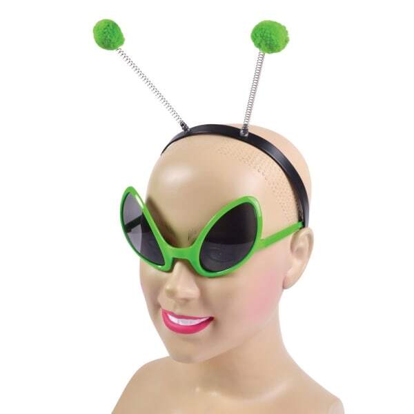 Bristol Novelty Adults Alien Headband And Glasses Set