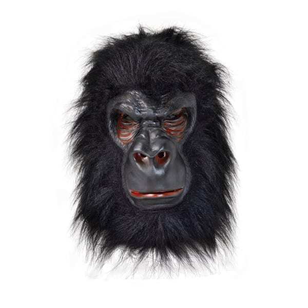 Bristol Novelty Adults Latex Gorilla Mask With Hair