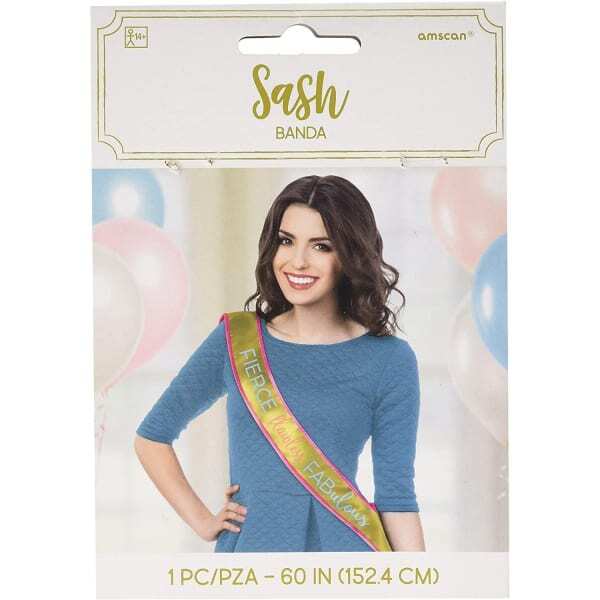 Amscan Fierce Flowless Fabulous Fabric Party Sash