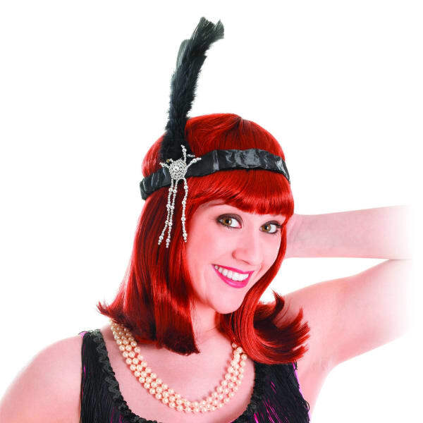 Bristol Novelty Adults Feathered Flapper Headband