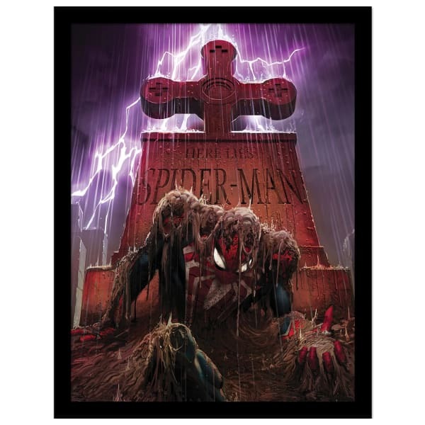 Spider-Man Gravestone Framed Poster (40cm x 30cm)