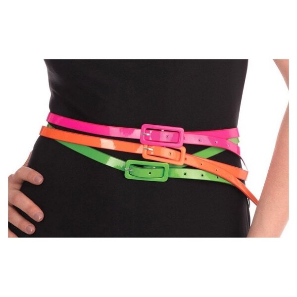 Bristol Novelty Unisex 80s Neon Belts (Set Of 3)