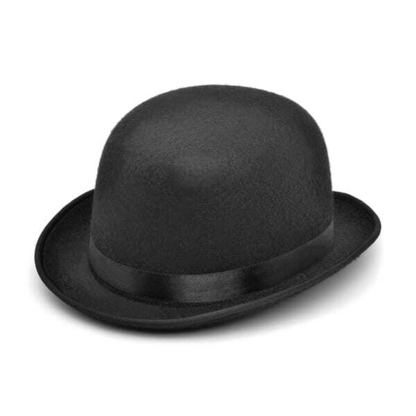 Bristol Novelty Adults Black Felt Bowler Hat