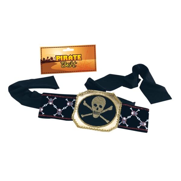 Unisex Deluxe Skull And Crossbones Pirate Belt