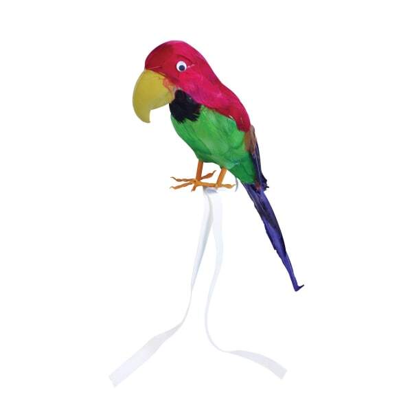 Bristol Novelty Feather Covered Toy Parrot (38cm)