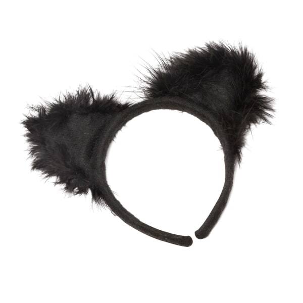 Bristol Novelty Adults Marabou Cat Ears On Headband