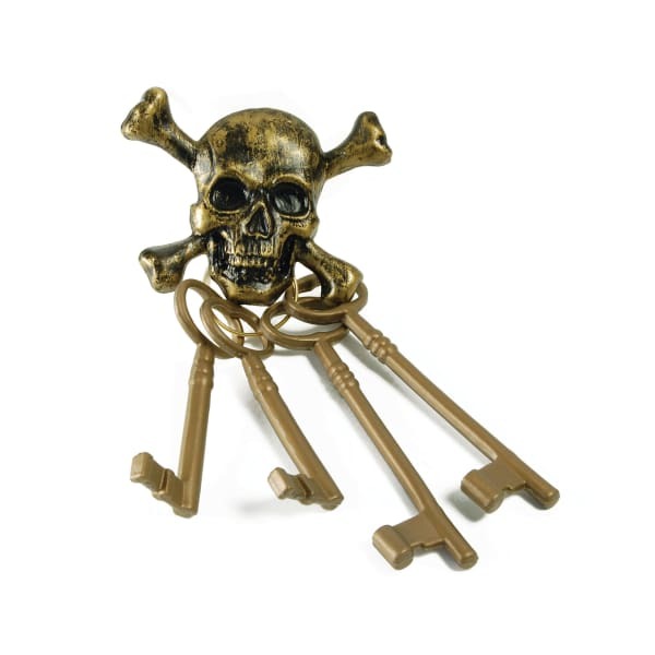 Bristol Novelty Skull And Crossbones Plastic Toy Pirate Keys