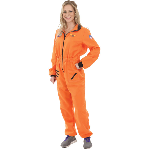 Orion Costumes Womens Orange Astronaut Small