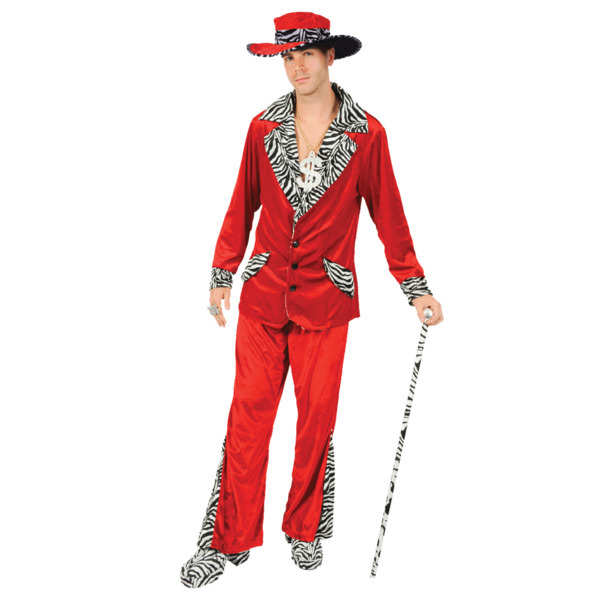 Orion Costumes Red Pimp Costume & Hat Large