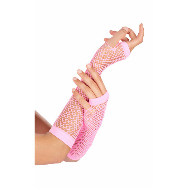 Orion Costumes Pink Neon Fishnet Gloves Pink