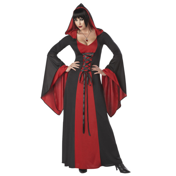 California Costumes Deluxe Halloween Hooded Robe RED Medium