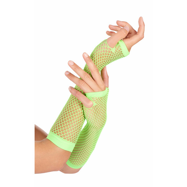 Orion Costumes Green Neon Fishnet Gloves Green