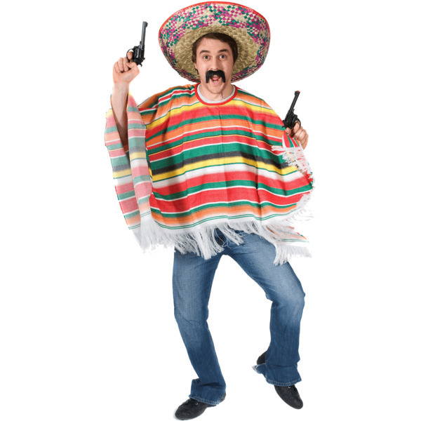 Orion Costumes Adult Rainbow Mexican Poncho Standard