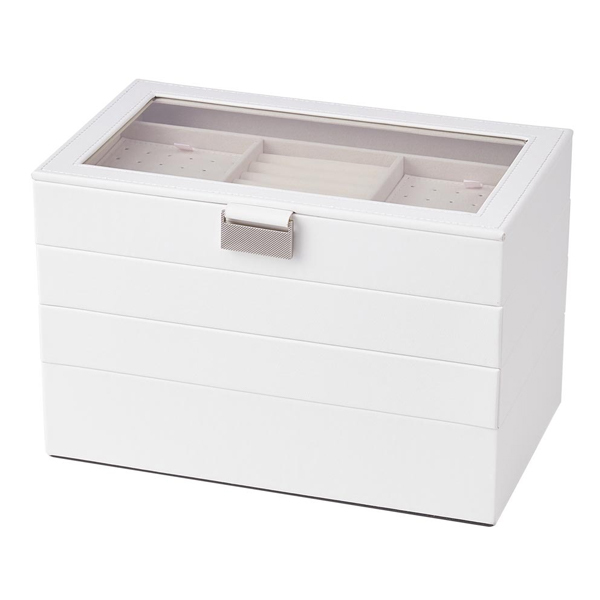 Livingandhome Jewellery Storage Box with Transparent Lid