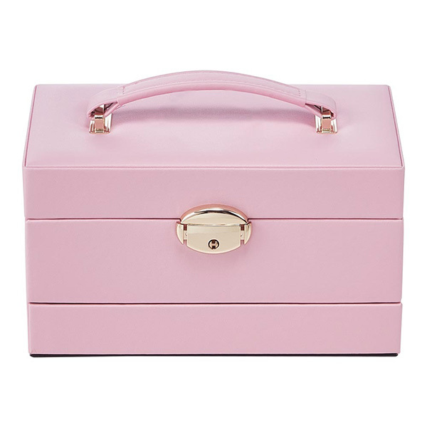 Livingandhome Lockable Jewellery Storage Box - Pink