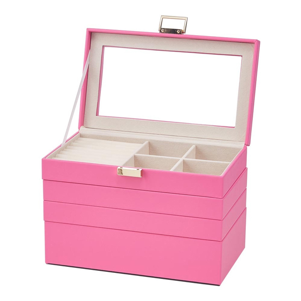 Livingandhome Jewellery Storage Box with Transparent Lid