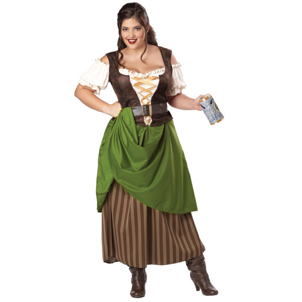 California Adult Tavern Maiden Costume (Plus Size) Plus 3X