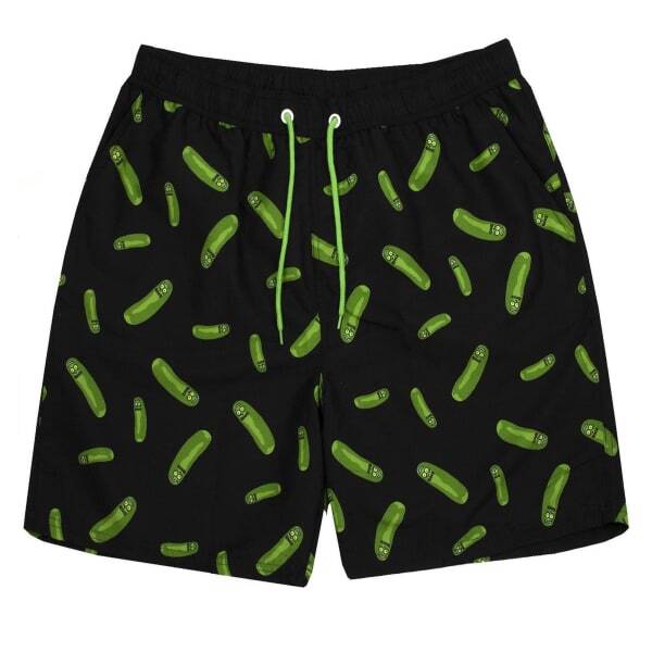 Rick And Morty Mens Pickle Rick Swim Shorts (XL)