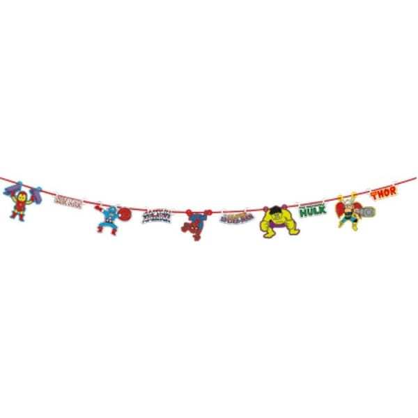 Avengers Paper Characters Birthday Garland