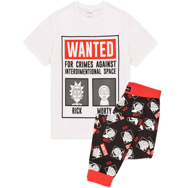 Rick And Morty Mens Wanted Poster Pyjama Set (L)