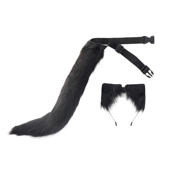 Livingandhome Halloween Fox Tail and Ear Headband Set