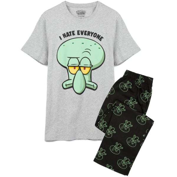 SpongeBob SquarePants Mens Squidward Long Pyjama Set (XXL)