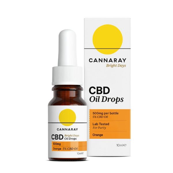 Cannaray Bright Days Oil Drops 500mg 10ml - Orange