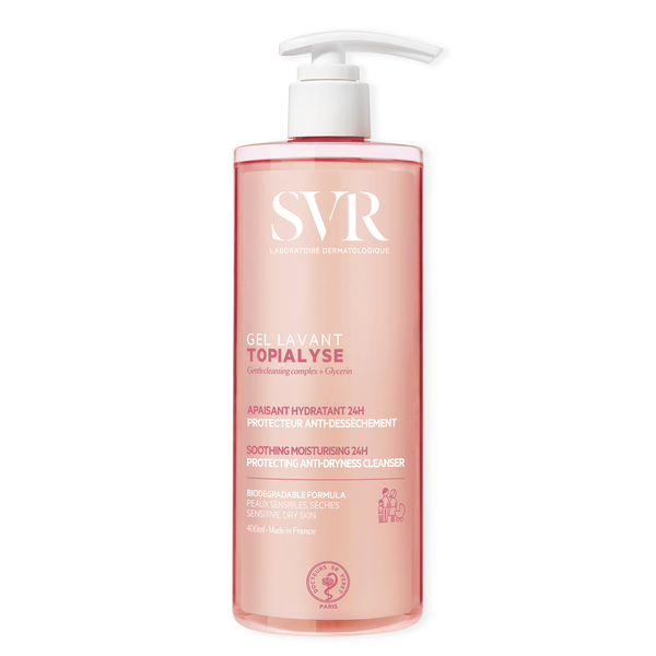 SVR TOPIALYSE 24hr Hydrating Face & Body Gel Wash 400ml