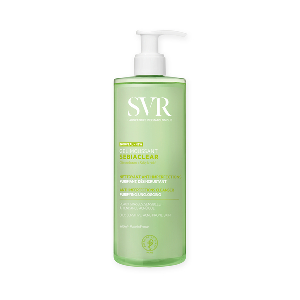 SVR SEBIACLEAR Foaming Salicylic Acid Cleanser, 400ml