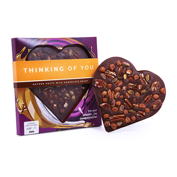 GNAW Rather Nutty Chocolate Heart (Thinking of you), 220g