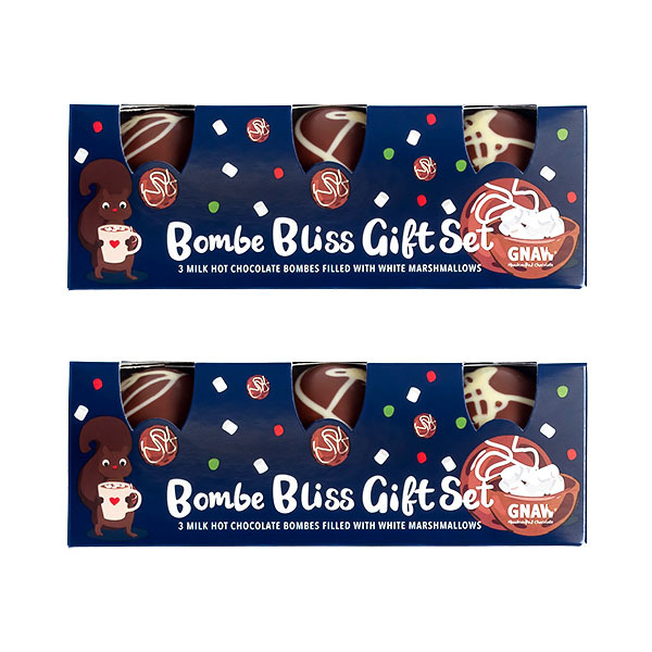 Gnaw Bombe Bliss Milk Hot Choc Bombes Twin Pack, 2 x 129g