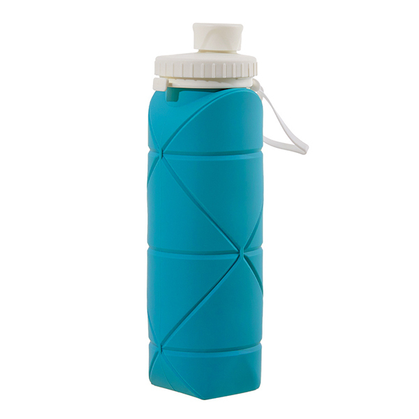 Livingandhome Collapsible Silicone Water Bottle - Blue