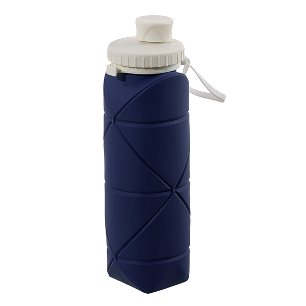 Livingandhome Collapsible Water Bottle - Dark Blue