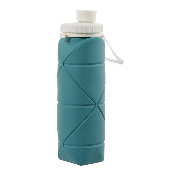 Livingandhome Collapsible Silicone Water Bottle - Green