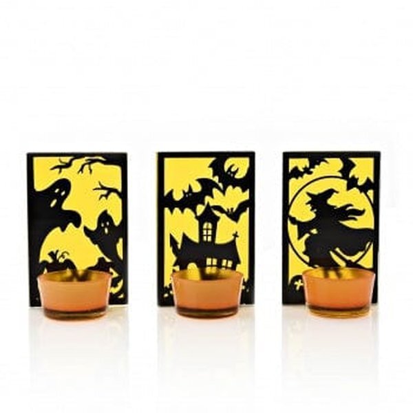 Widdop Gifts Halloween Set of 3 Goolish Tea Light Holders