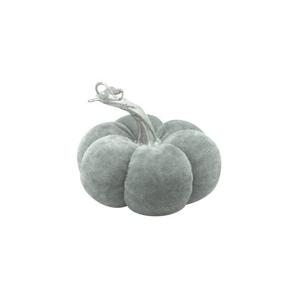 Heaven Sends Halloween Plush Grey Pumpkin with Silver Stalk