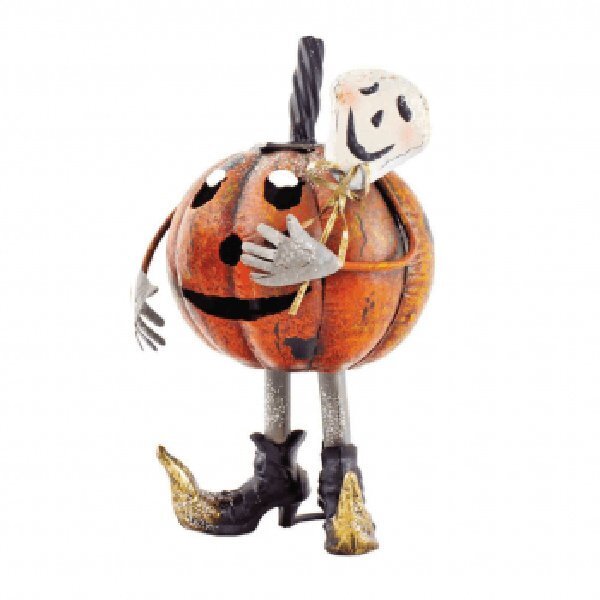 Metal Pumpkin Lantern Large Halloween Decoration