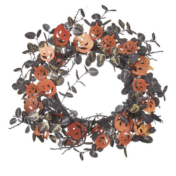 Heaven Sends Halloween Glittery Pumpkin Wreath