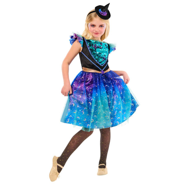 Bristol Novelty Girls Cosmic Witch Costume (3-4 Years)