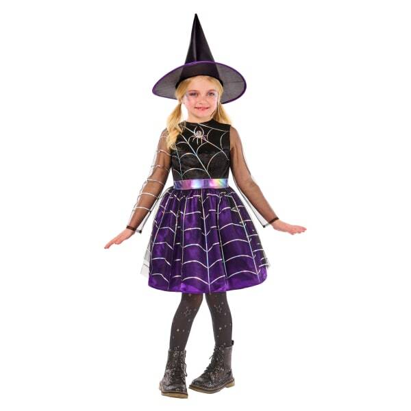 Bristol Novelty Girls Cobweb Witch Costume (3-4 Years)