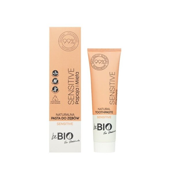 beBIO Natural toothpaste Sensitive Papaya & Mint 100ml